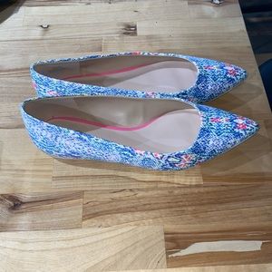 Colorful pointed toe flats